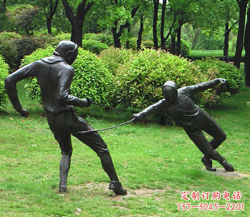 南通铜雕艺术,精美运动员雕塑