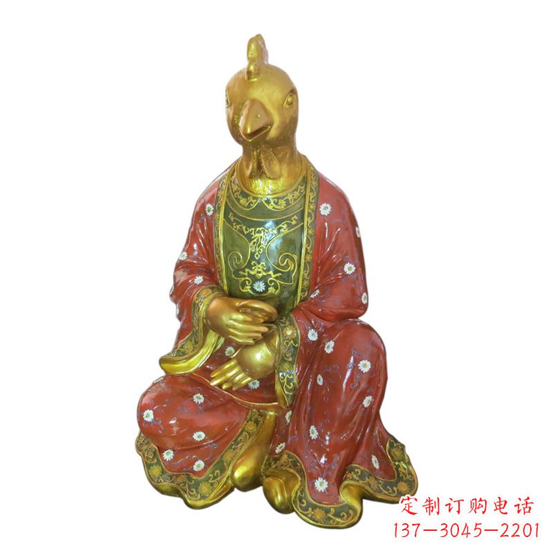 南通玻璃钢彩绘生肖雕塑