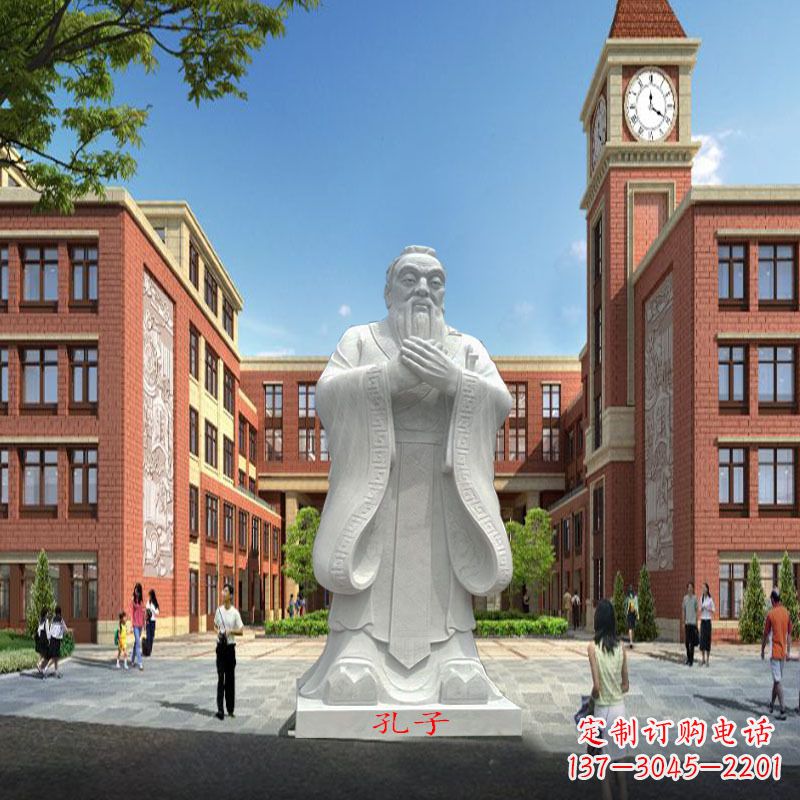 南通高雅&别致的胶州东湖孔子雕像,精美之作