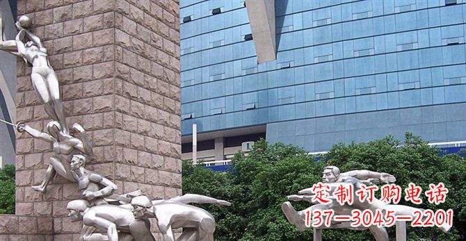 南通不锈钢运动员人物雕塑