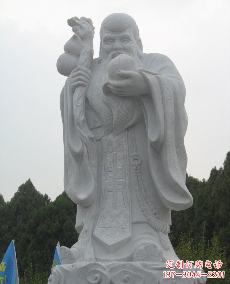 南通景区大理石老寿星雕塑