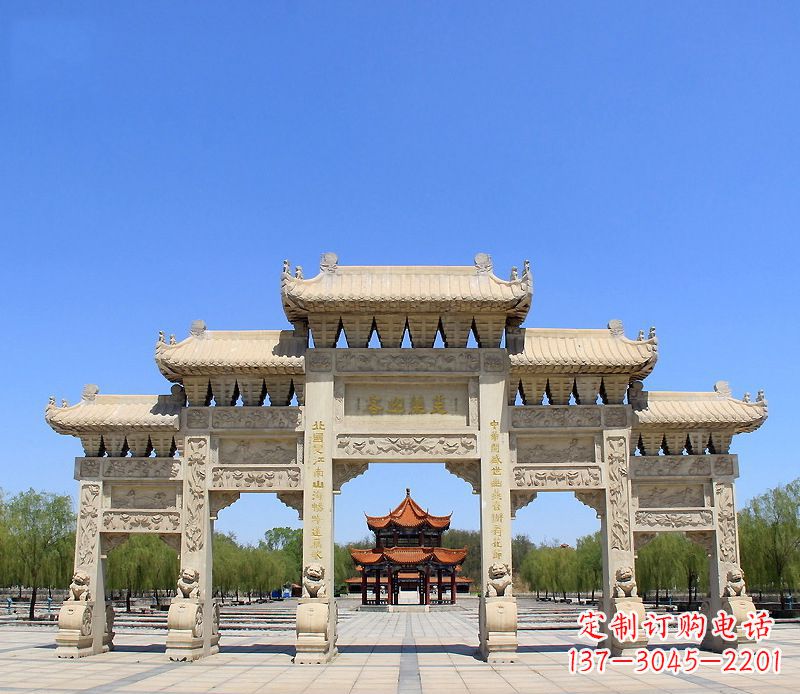 南通中领雕塑:专业定制大型建筑牌坊雕塑
