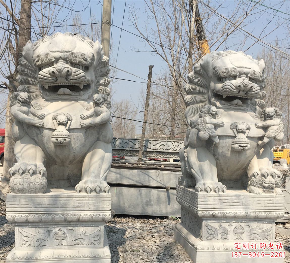 南通景区南方石狮子石雕 (2)