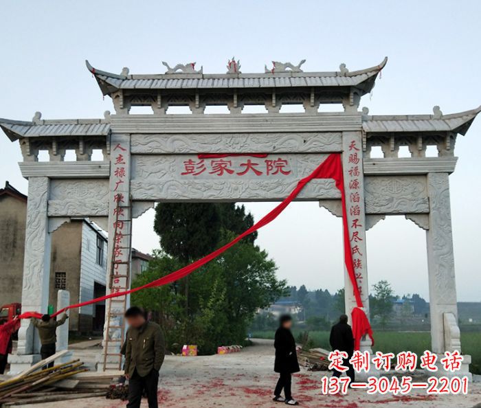 南通中领雕塑:牌坊石雕精美纷呈