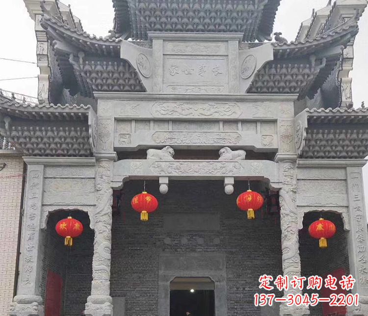 南通中领雕塑:专业定制牌坊石雕