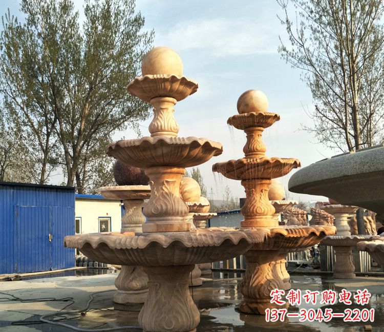 南通古典九龙喷泉雕塑,可观赏九龙戏珠石