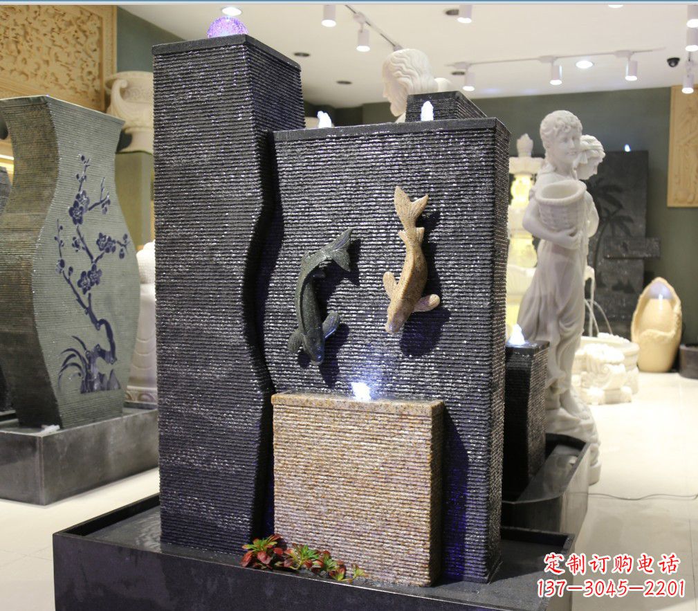 南通九龙太子石雕喷泉——精巧绝伦的喷泉雕塑