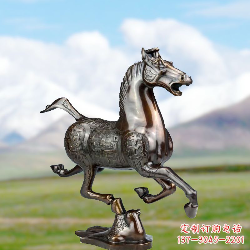 南通烤漆马踏飞燕雕塑