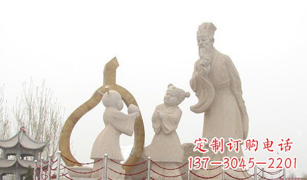 南通全新手工制作的孔融让梨石雕
