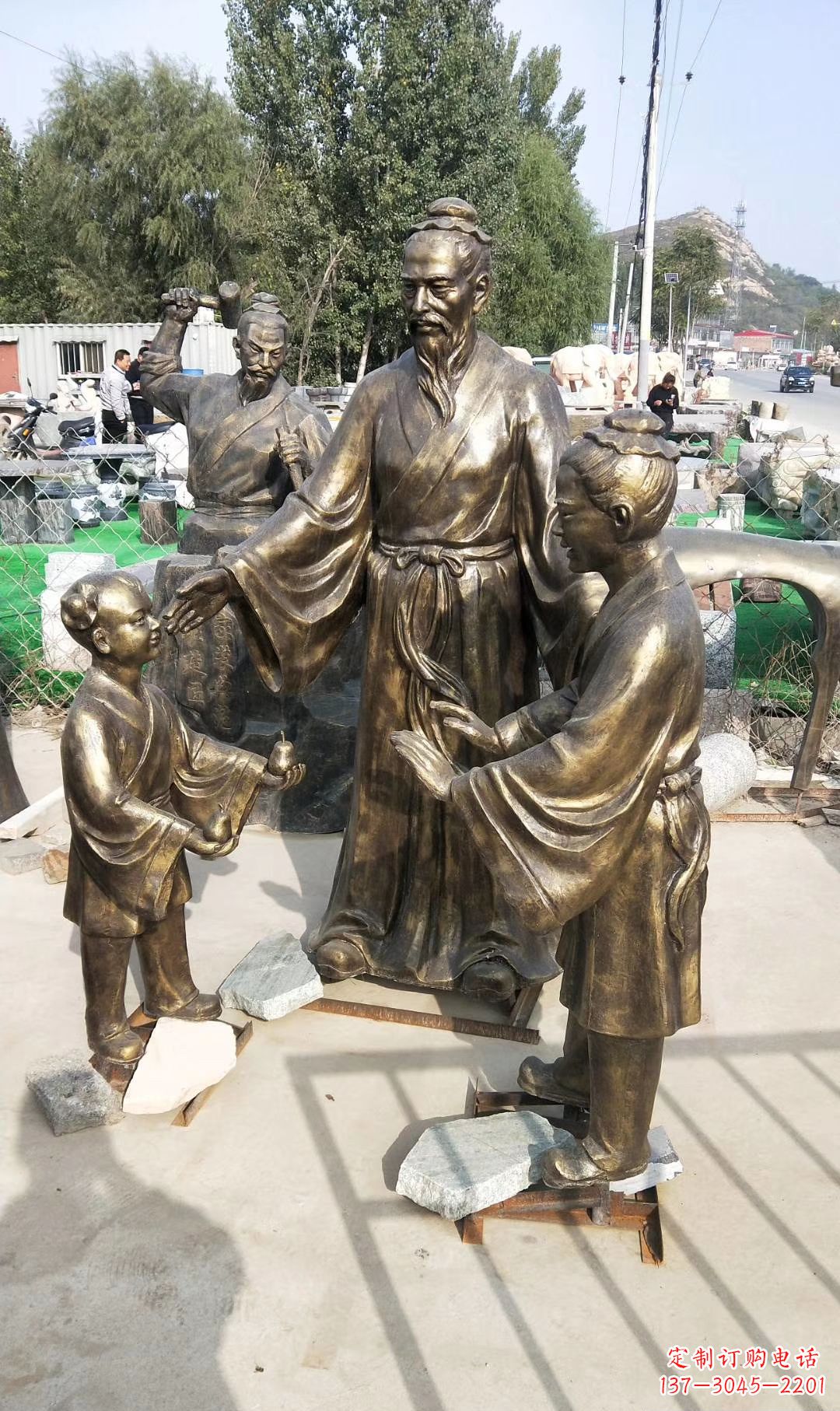 南通孔融让梨人物雕塑,传承名家之美