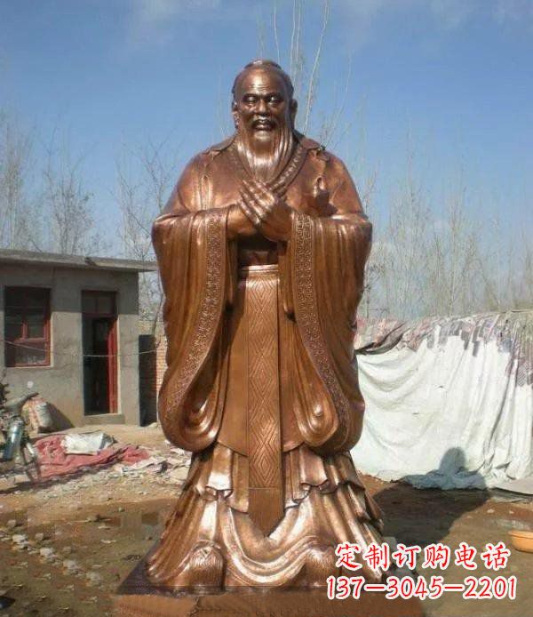南通精致铸造——领雕塑出品的孔子铜雕