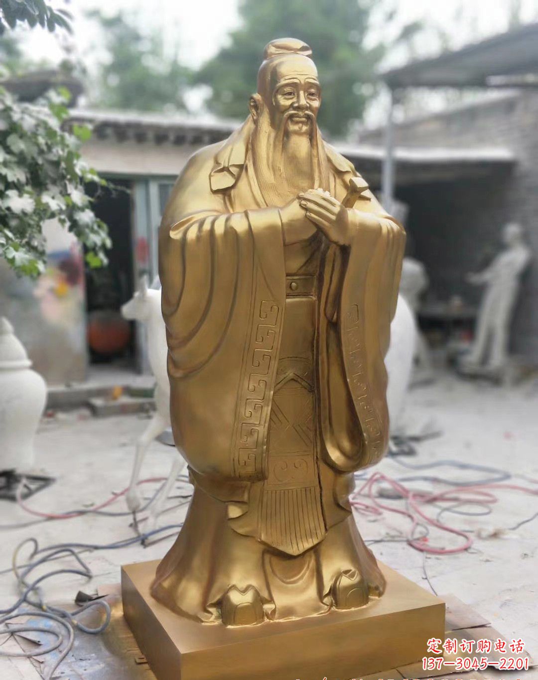 南通高雅典雅的孔子铜雕像