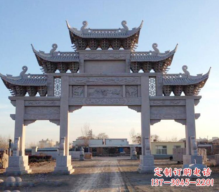 南通传承创新,老石牌坊雕塑定制
