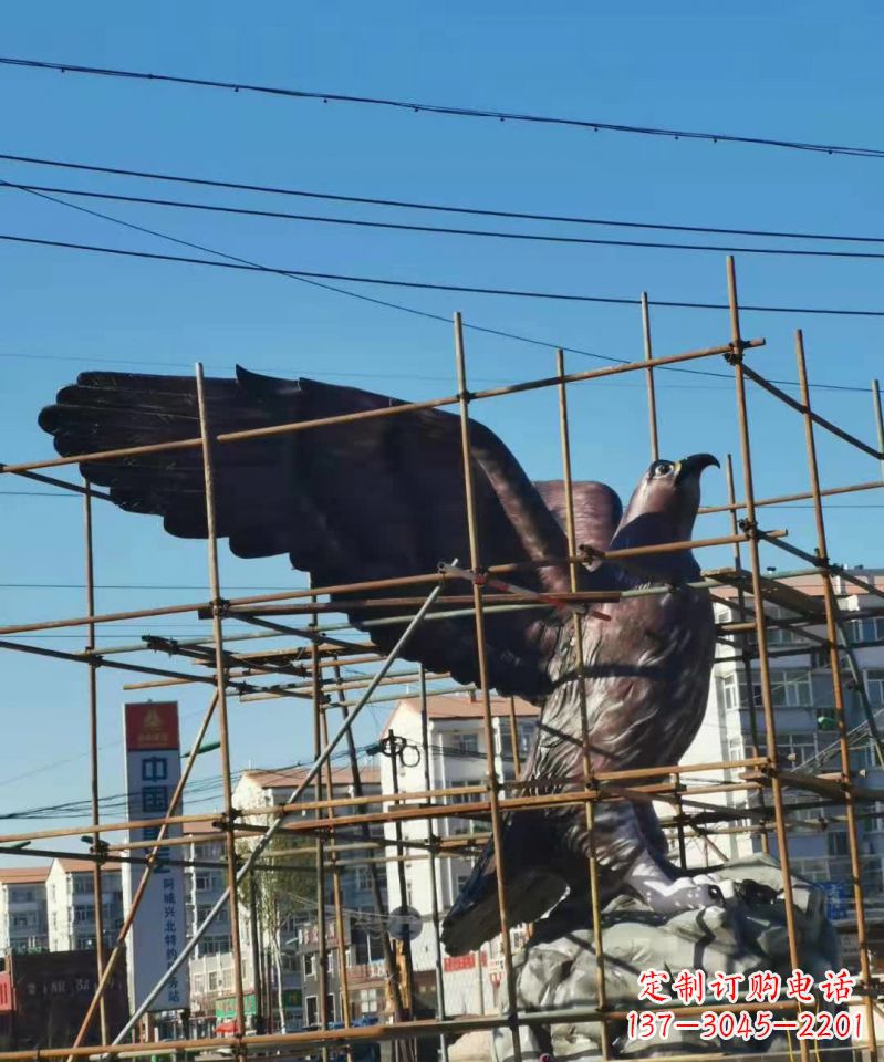 南通高雅精致精美老鹰铜雕
