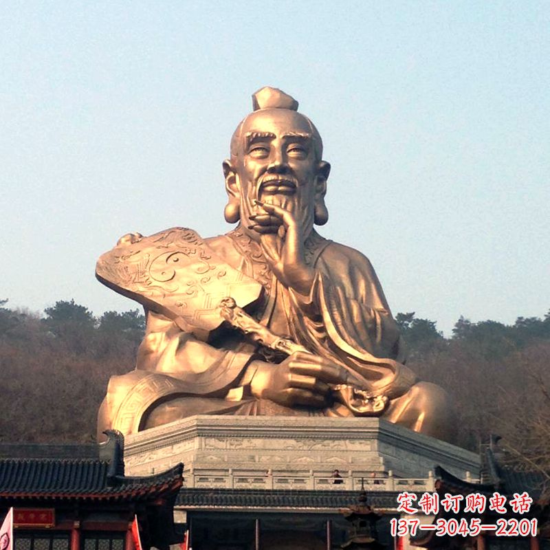南通真谛雕塑·老子铜雕像,传承中国文化