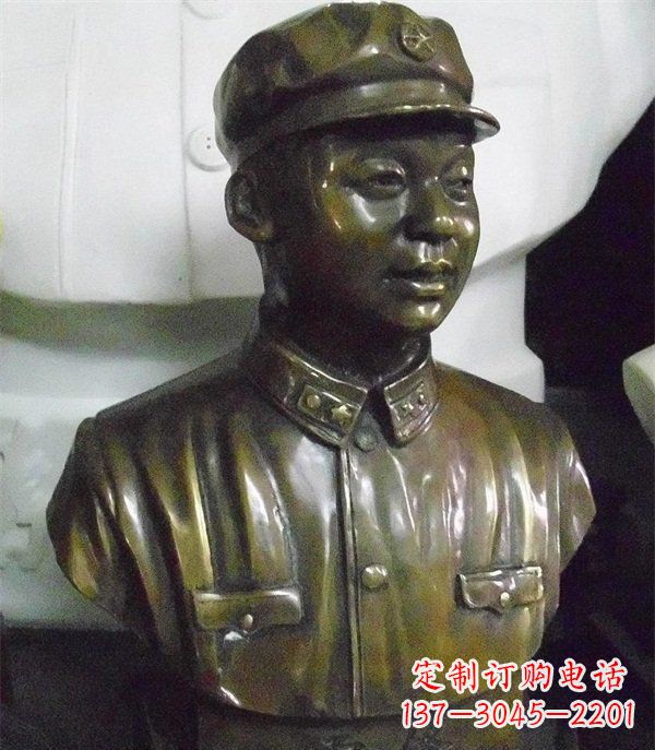 南通雷锋胸像校园玻璃钢仿铜人物雕塑