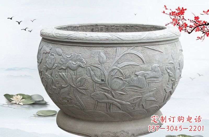 南通艺术精美的水缸雕塑