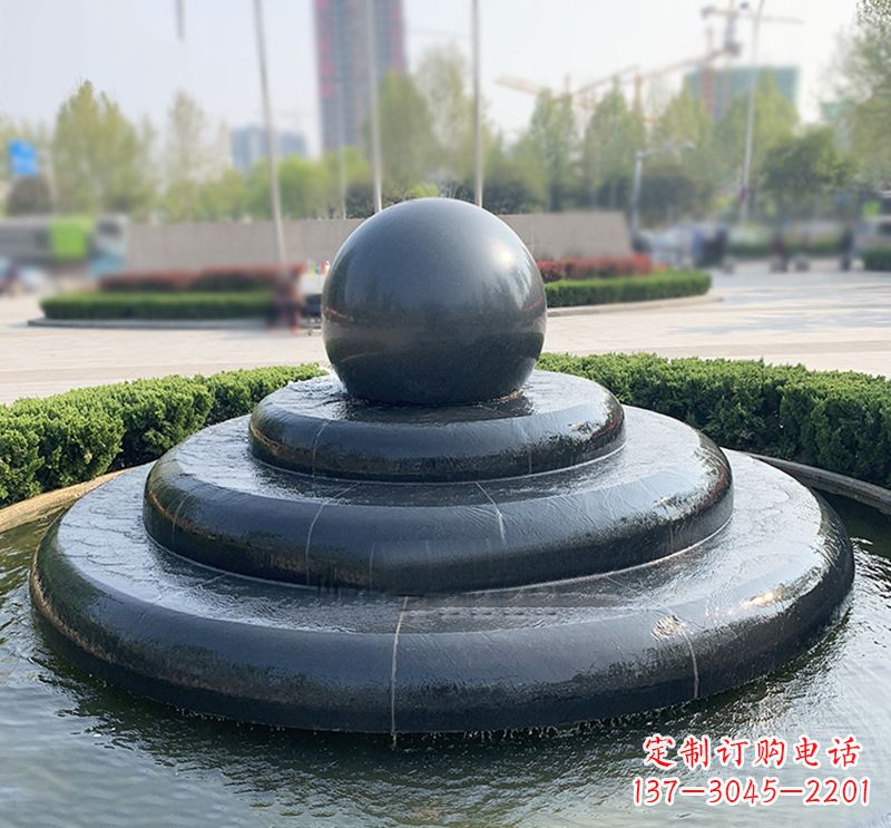 南通临沂石雕风水球喷泉