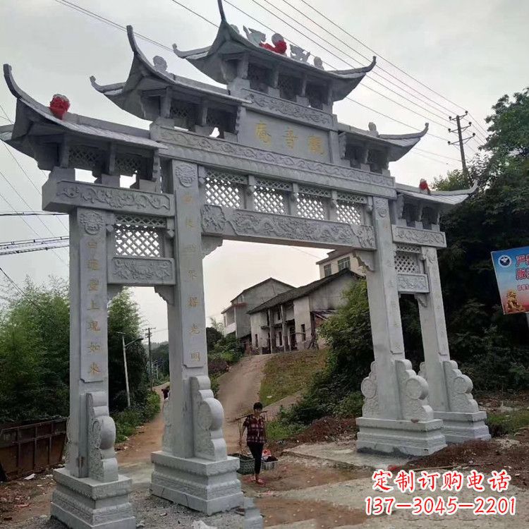 南通领雕塑-专业的石牌坊雕塑定制