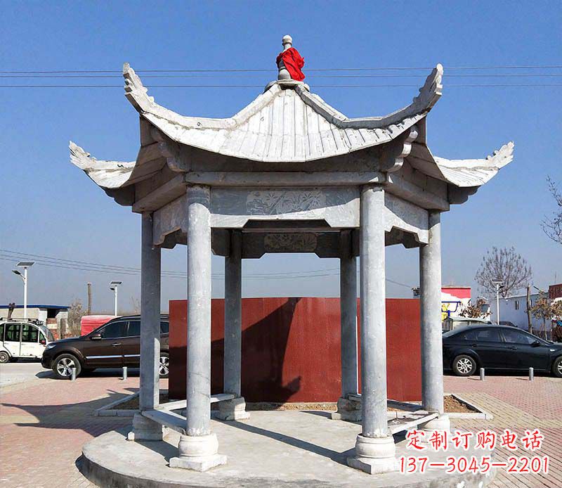 南通六角仿古凉亭雕塑，古朴迷人