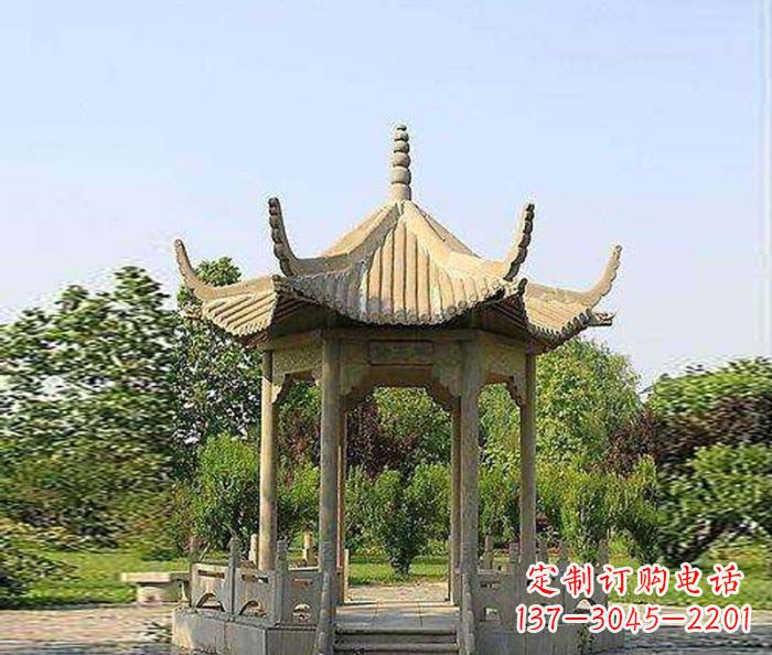 南通六角凉亭雕塑:精致而经典