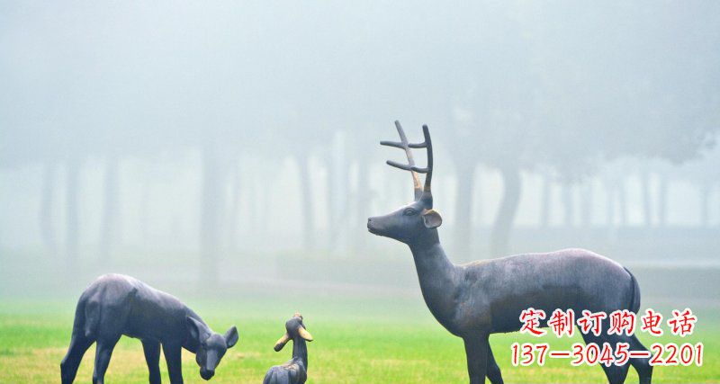 南通鹿一家:精美绝伦的动物铜雕