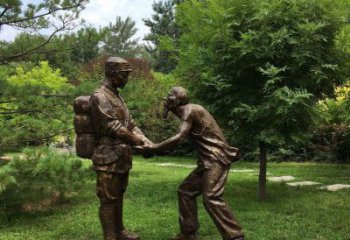 南通缅怀八路军历史，铸就具有纪念意义的老人铜雕