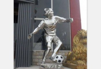 南通精美的不锈钢足球人物雕塑