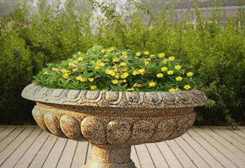 南通花岗岩园林石花盆雕塑