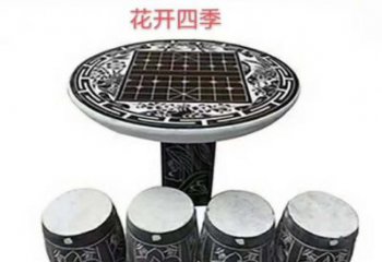 南通花开四季石桌凳雕塑