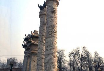 南通精致精美的华表柱石雕