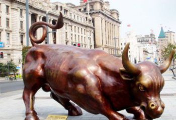 南通华尔街牛招财牛铜雕，拥有力量的象征