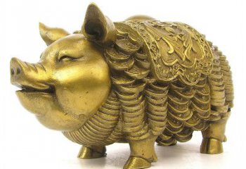 南通欢迎招财猪，用黄铜打造新年祝福
