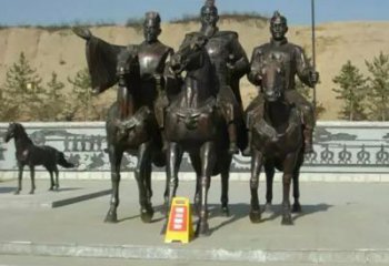 南通中领雕塑：骑马广场铜雕作品