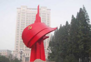 南通不锈钢抽象党旗雕塑，象征着祖国力量