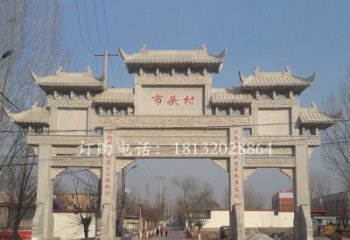 南通景区三门七楼石雕牌坊——精美绝伦的牌坊雕塑