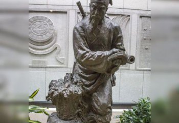 南通中领雕塑自主研发了高雅李时珍铜雕，它以历…