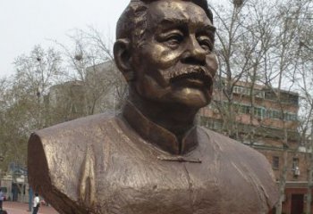 南通鲁迅胸像名人铜雕是中领雕塑公司定制的一款…