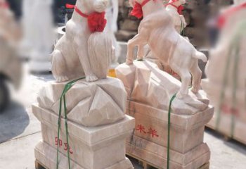 南通卯兔·晚霞红12生肖石雕兔雕塑