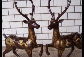 南通中领雕塑梅花鹿玻璃钢动物雕塑是一款造型精…
