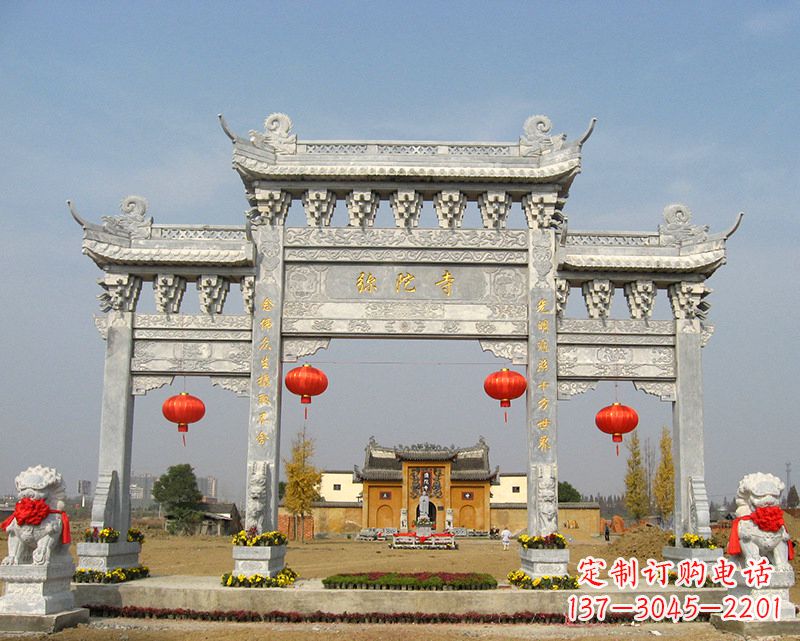 南通牌坊山门石雕