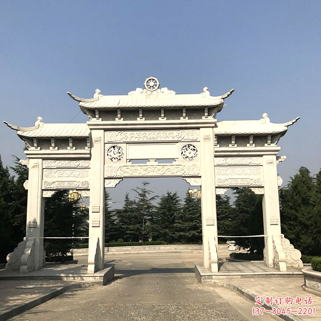 南通精致牌坊柱座石雕服务,古色古香装点璀璨文化