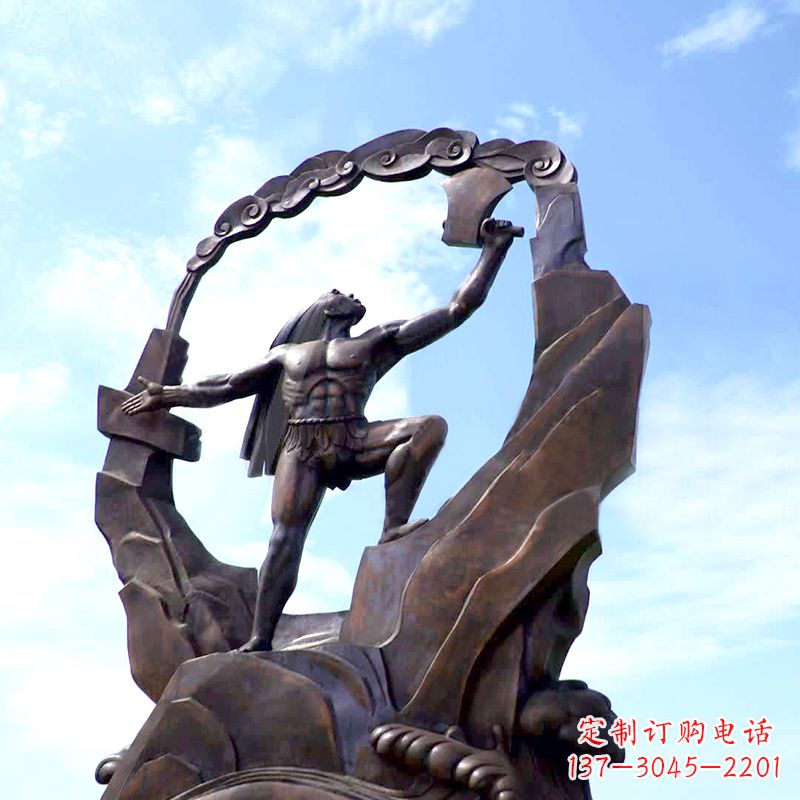 南通传承神话,展现气势—盘古大型景观雕塑