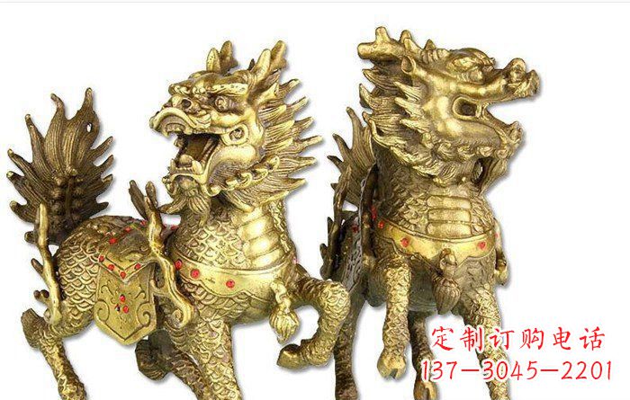 南通开启财富运势的麒麟招财雕塑