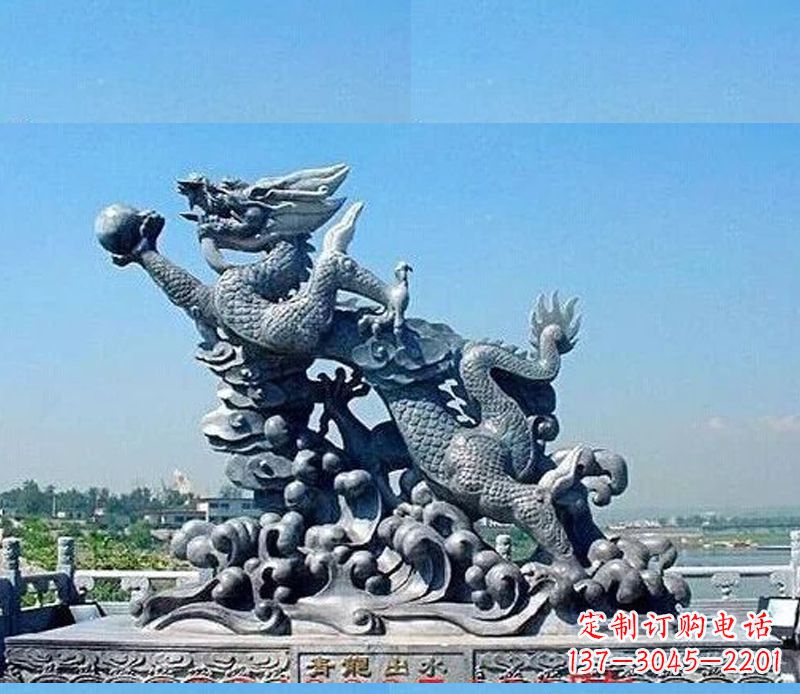 南通中领雕塑独一无二的青龙出水雕塑
