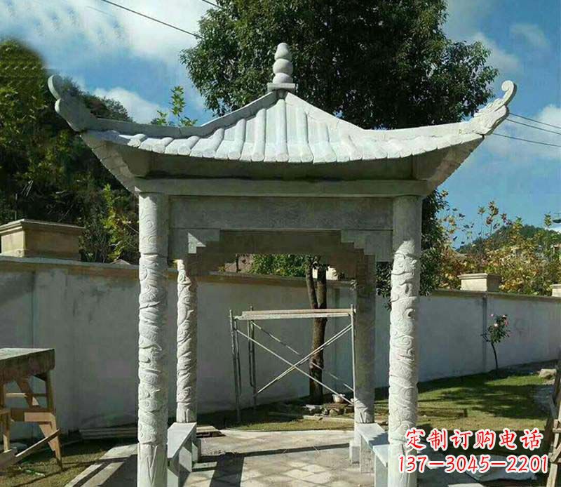 南通青石单层四角凉亭