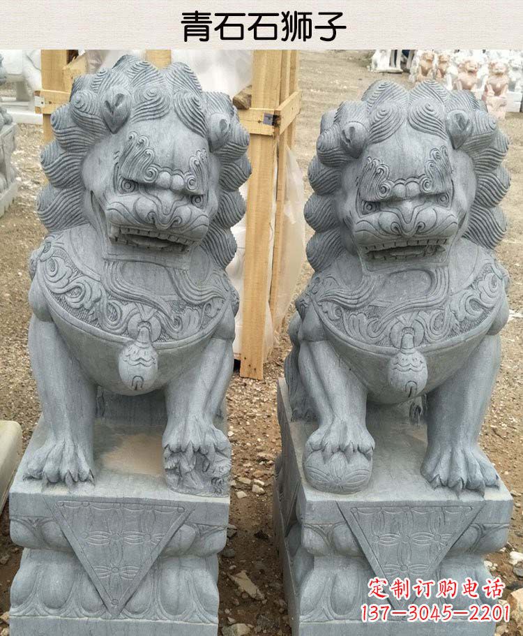 南通青石雕刻的传统工艺美狮