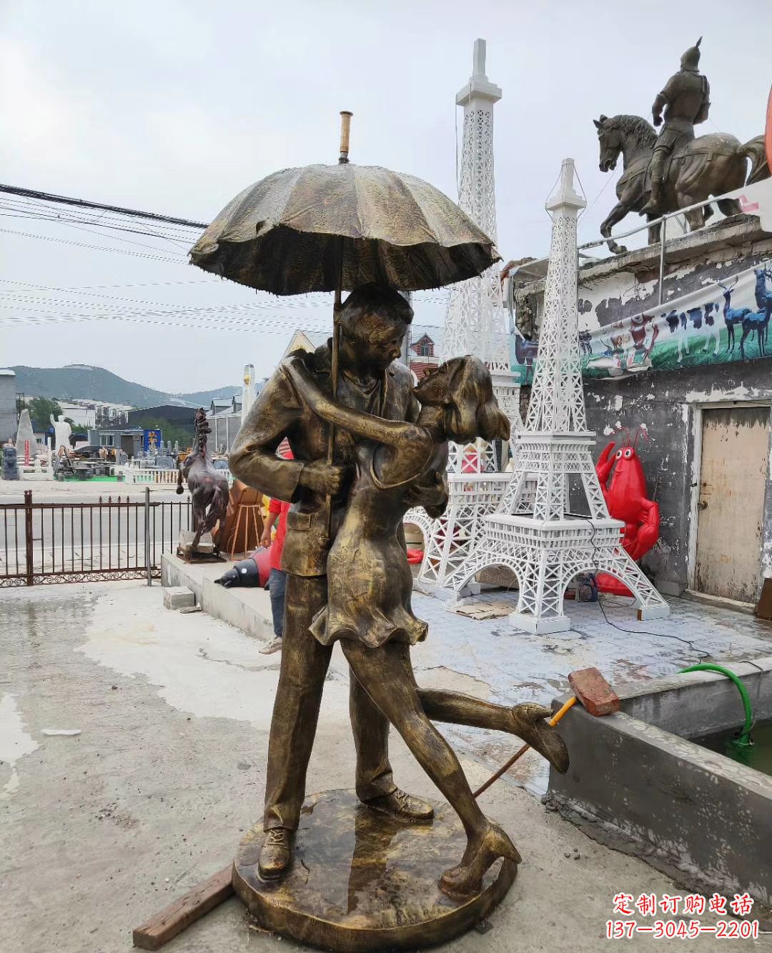 南通真爱永恒,浪漫情侣铜雕塑