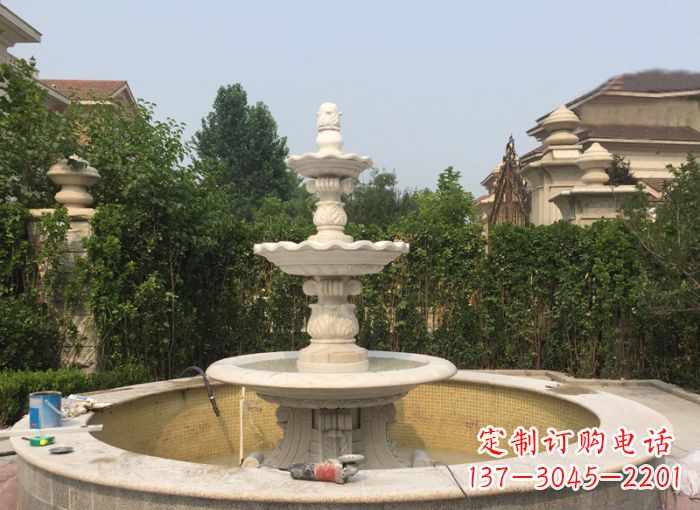 南通三层喷泉公园石雕--唤醒公园原始的气息