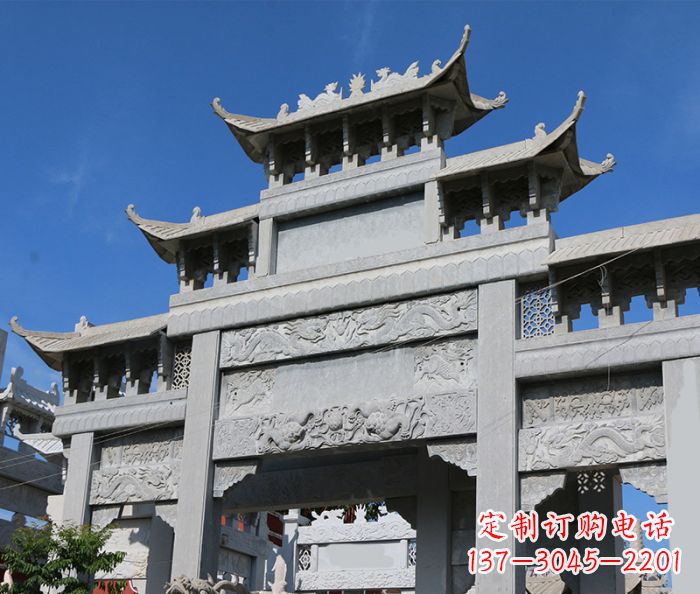 南通定制牌坊石雕,纪念无价的美好记忆